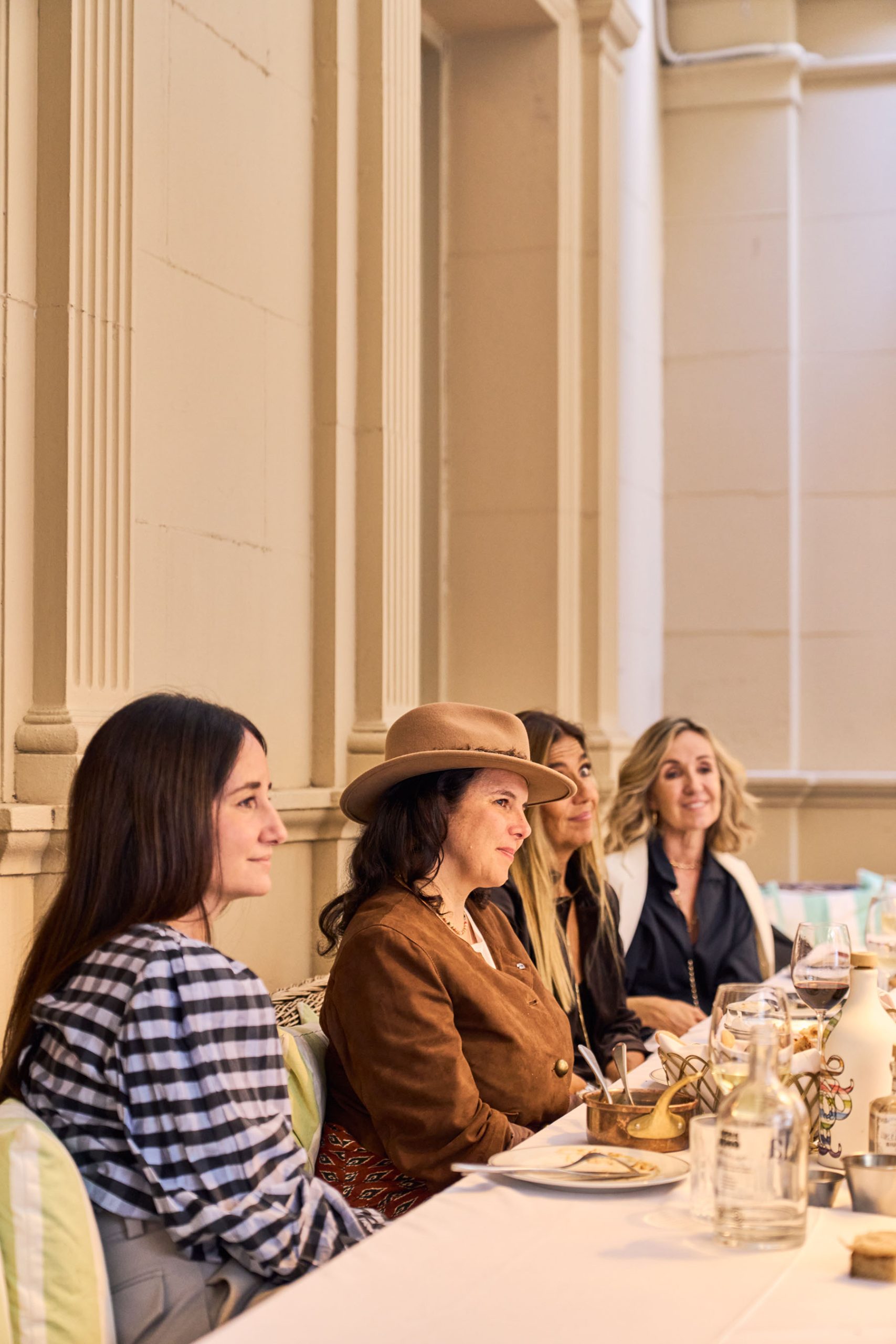 From left to right: Alejandra Meler, Patricia Peña, Reyes Torres, and Maica Jáuregui during the MICUIR Wild Rouge Autumn-Winter 2025 launch in Barcelona.